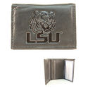 LSU Louisiana State Tigers Black Leather Wallet