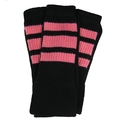 Sexy Womens New Black Thigh High Pink Stripe Over 
