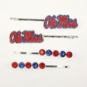 Mississippi Ole Miss Rebels Hair Clip Pin Set