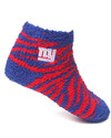 New York Giants Fuzzy Sleep Socks, Zebra Stripe