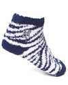 New York Yankees Fuzzy Sleep Socks, Zebra Stripe