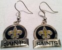 New Orleans Saints Dangle Hook Earrings Jewelry ci