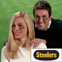 Pittsburgh Steelers Eye Black Strips, Set of 6 Sti
