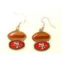 San Francisco 49ers Dangle Hook Earrings Jewelry f