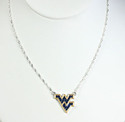 WVU West Virginia Mountaineers Rhinestone Necklace