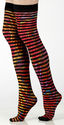 Womens New Rainbow Swirl Thigh High Black Stripe O