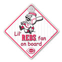 Cincinnati Reds Fan Car Window Baby on Board Sign 