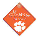 Clemson Tigers Fan Car Window Baby on Board Sign I