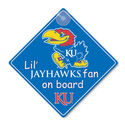 Kansas Jayhawks Car Window Baby on Board Safety Si