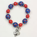 Kansas Jayhawks Charm Bracelet Jewelry Dots