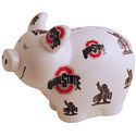 OSU Ohio State Buckeyes Ceramic Piggy Coin Change 