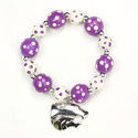 Kansas State Wildcats Charm Bracelet Jewelry Dots