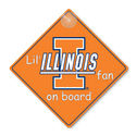 Illinois Fighting Illini Car Window Baby on Board 
