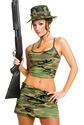 Sexy Camo Army Military Outfit Skirt Costume Set D