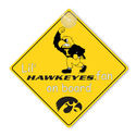 Iowa Hawkeyes Car Window Baby on Board Sign Fan In