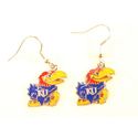 New Kansas Jayhawks Dangle Hook Earrings Jewelry