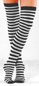 Fun New White Black Stripe Thigh High Socks Over K