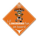 Texas Longhorns Car Window Baby On Board Sign Infa