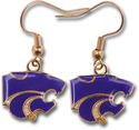 New Kansas State Wildcats Dangle Hook Earrings Jew