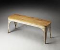 Vintage Style Backless Bench Natural Light Wood Fi