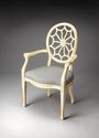 Vintage Style Accent Chair Hand Carved Solid Wood 