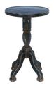 Trendy Accent Table with Dark Wood Finish and Expo