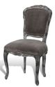 French Chair Gray Birch velvet Seat & Back Hand ma