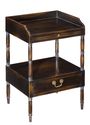 Solid Oak Collier Side Table Old Black Finish Free