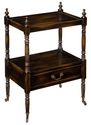 Solid Oak Collier Side Table Old Black Finish Free