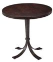 Solid Knotty Oak Lamp Table w/ Solid Iron Base Age