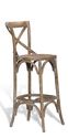 Rustic Style Bar Stool Solid Oak w/ White Washed F