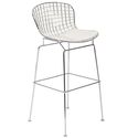 Modern CAD Bar Stool Chrome in Choice of Black or 