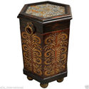 Storage Table Mediterranean Sea Golden Scrolled Hi