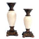 French Candle Holder Sticks Antique White Cream Fi