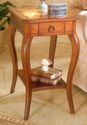 Side Table Traditional Medium Tone Maple Walnut & 