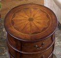 Barrel table Inlaid Maple & Walnut Chest of Drawer