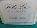 Bella Lux Fine Lead Chrystal Candle Holder/Made in