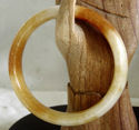 Hand Carved Jade/Agate Bangle/inside diameter 61mm