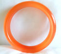 Peach Hand Carved Jade Opal Bangle/inside diam 63m