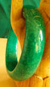 Natural Hand Carved Jade Bangle/inside diam 64mm