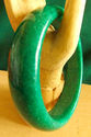 Natural Hand Carved Jade Bangle/inside diam 64mm