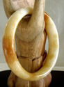 Hand Carved Jade/Agate Bangle/inside diameter 61mm