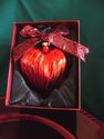 Large Red Heart Ornament/5" by 3 1/2"/Gift Box