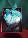 LargeBlue Heart Ornament/5" by 3 1/2"/Gift Box