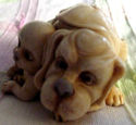 Dog/Puppy Harmony Kingdom Sculptured Box with Frie