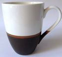 STARBUCKS COFFEE Mug Brown White 12oz 2008 Mug 