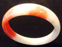 Hand Carved Jade/Agate Bangle/inside diameter 64mm
