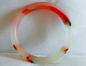 Hand Carved Natural Rainbow Jade/Jaedite bangle/64