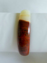 Brown & Cream Hand Carved Jade Bangle/inside diam 