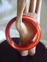 Rose Hand Carved Jade Opal Bangle/inside diam 63mm